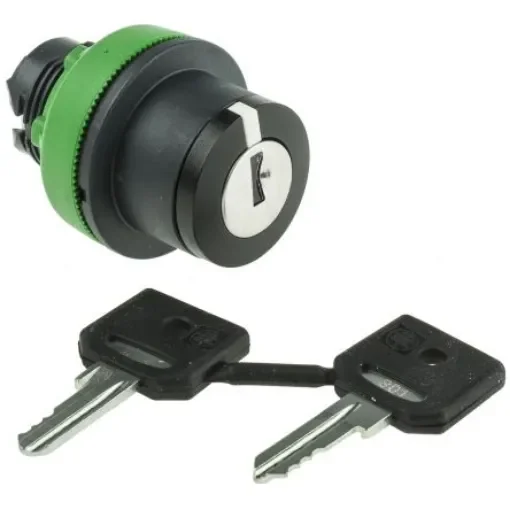 Schneider Electric Harmony XB5 3-position Key Switch Head, Spring Return Right to Centre, 30mm Cutout - ZB5FG08 product image