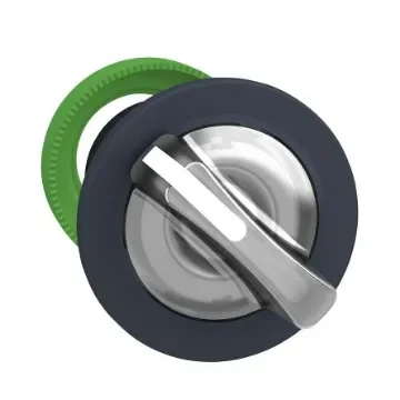 Schneider Electric Harmony XB5 Series 2 Position Selector Switch Head, 30mm Cutout, White Handle - ZB5FK1213 product image