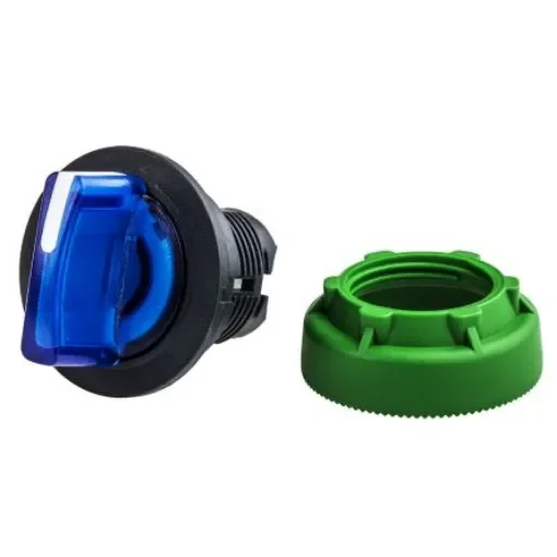 Schneider Electric Harmony XB5 Series 3 Position Selector Switch Head, 30mm Cutout, Blue Handle - ZB5FK1363 product image