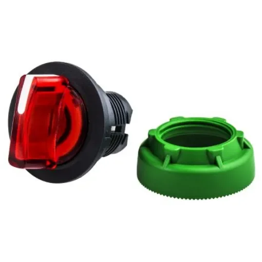 Schneider Electric Harmony XB5 Series 3 Position Selector Switch Head, 30mm Cutout, Red Handle - ZB5FK1743 product image