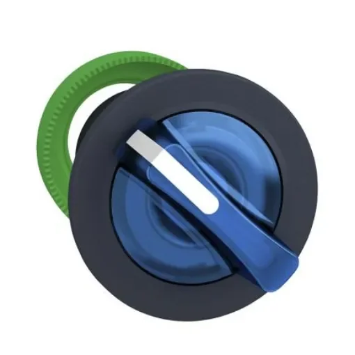 Schneider Electric Harmony XB5 Series 3 Position Selector Switch Head, 30mm Cutout, Blue Handle - ZB5FK1763 product image