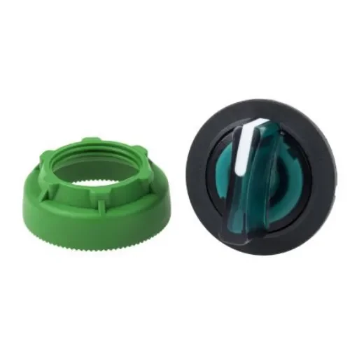 Schneider Electric Harmony XB5 Series 3 Position Selector Switch Head, 30mm Cutout, Green Handle - ZB5FK1833 product image