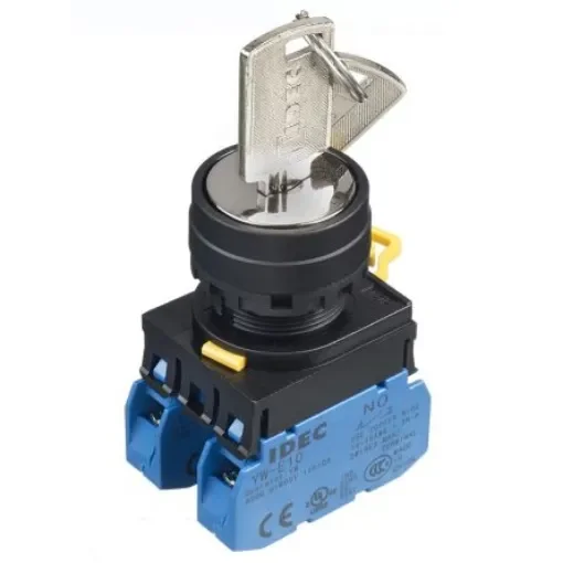 Idec IP65 Key Switch, DPST 3-Way - YW1K-32CE20 product image