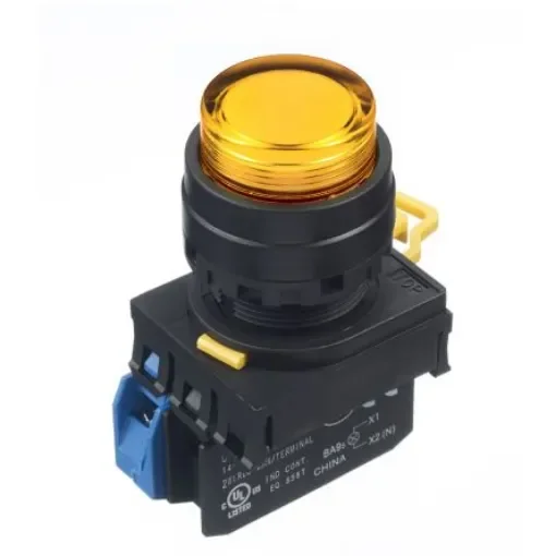 Idec YW Series Illuminated Push Button Complete Unit, Panel Mount, 22mm Cutout, SPST, IP65 - YW1L-A2E10QM3A product image