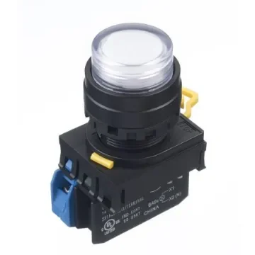 Idec YW Series Illuminated Push Button Complete Unit, Panel Mount, 22mm Cutout, SPST, IP65 - YW1L-A2E10QM3PW product image