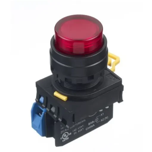 Idec YW Series Illuminated Push Button Complete Unit, Panel Mount, 22mm Cutout, SPST, IP65 - YW1L-A2E10QM3R product image