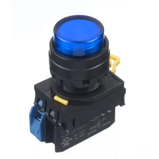 Idec YW Series Illuminated Push Button Complete Unit, Panel Mount, 22mm Cutout, SPST, IP65 - YW1L-A2E10QM3S product image