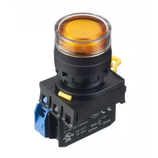 Idec YW Series Illuminated Push Button Complete Unit, Panel Mount, 22mm Cutout, SPST, IP65 - YW1L-AF2E10QM3A product image