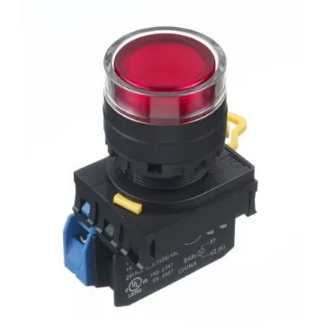 Idec YW Series Illuminated Push Button Complete Unit, Panel Mount, 22mm Cutout, SPST, IP65 - YW1L-AF2E10QM3R product image
