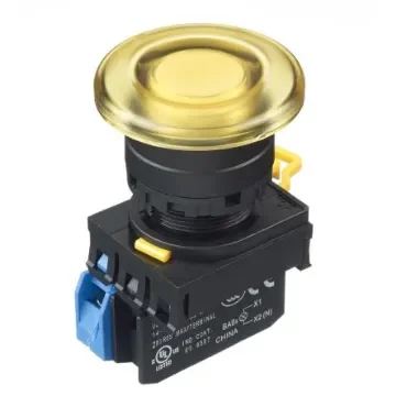 Idec YW Series Illuminated Push Button Complete Unit, Panel Mount, 22mm Cutout, SPST, IP65 - YW1L-M4E10Q4Y product image