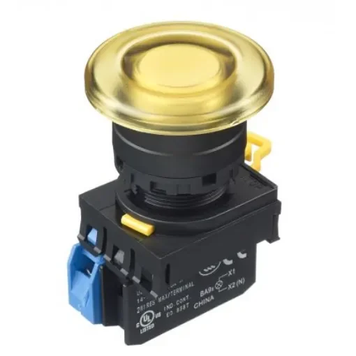 Idec YW Series Illuminated Push Button Complete Unit, Panel Mount, 22mm Cutout, SPST, IP65 - YW1L-M4E10Q4Y product image