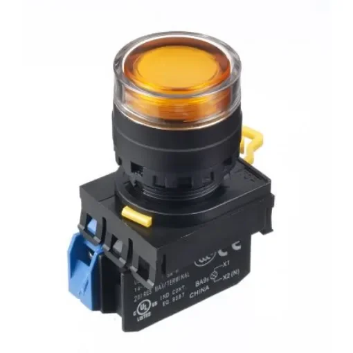 Idec YW Series Illuminated Push Button Complete Unit, Panel Mount, 22mm Cutout, SPST, IP65 - YW1L-MF2E10Q4A product image