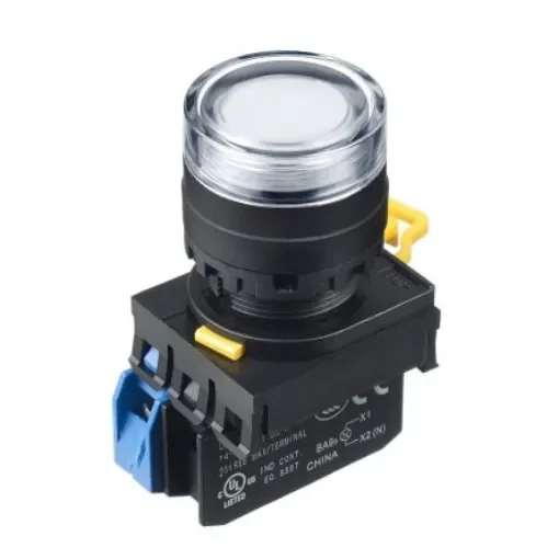Idec YW Series Illuminated Push Button Complete Unit, Panel Mount, 22mm Cutout, SPST, IP65 - YW1L-MF2E10Q4PW product image