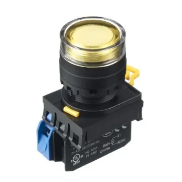 Idec YW Series Illuminated Push Button Complete Unit, Panel Mount, 22mm Cutout, SPST, IP65 - YW1L-MF2E10Q4Y product image