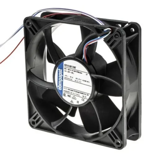 ebm-papst 4300 N - S-Panther Series Axial Fan, 24 V dc, DC Operation, 187m³/h, 4W, 119 x 119 x 32mm - 4314N/17NT product image