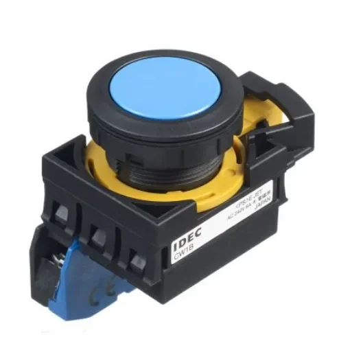 Idec CW Series Illuminated Push Button, Panel Mount, 22mm Cutout, SPST, IP65 - CW1B-A1E10S product image