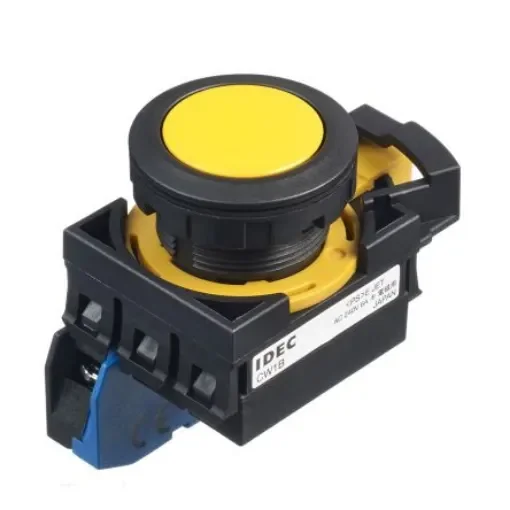 Idec CW Series Illuminated Push Button, Panel Mount, 22mm Cutout, SPST, IP65 - CW1B-A1E10Y product image