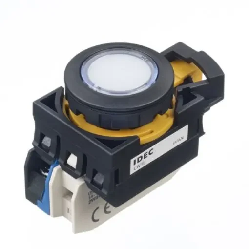 Idec CW Series Illuminated Push Button, Panel Mount, 22mm Cutout, SPST, IP65 - CW1L-M1E10Q4PW product image
