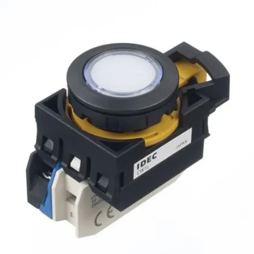 Idec CW Series Illuminated Push Button, Panel Mount, 22mm Cutout, SPST, IP65 - CW1L-M1E10QM4PW product image