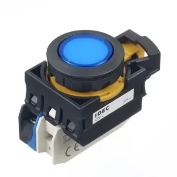Idec CW Series Illuminated Push Button, Panel Mount, 22mm Cutout, SPST, IP65 - CW1L-M1E10QM4S product image
