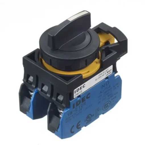 Idec Spring Return Selector Switch - (DPST) 22mm Cutout Diameter 3 Positions - CW1S-31E20 product image