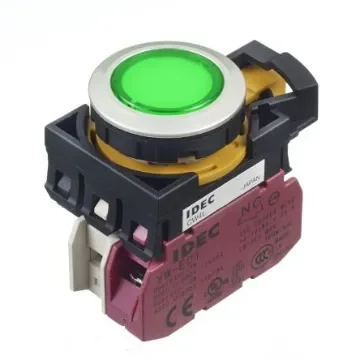Idec CW Series Illuminated Push Button, Panel Mount, 22mm Cutout, SPST, IP65 - CW4L-M1E01QM4G product image