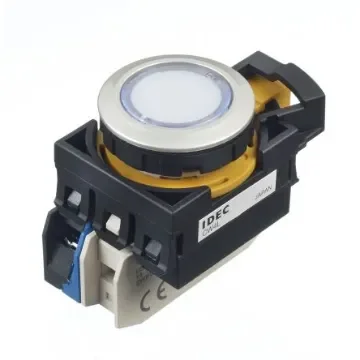 Idec CW Series Illuminated Push Button, Panel Mount, 22mm Cutout, SPST, IP65 - CW4L-M1E10Q4PW product image