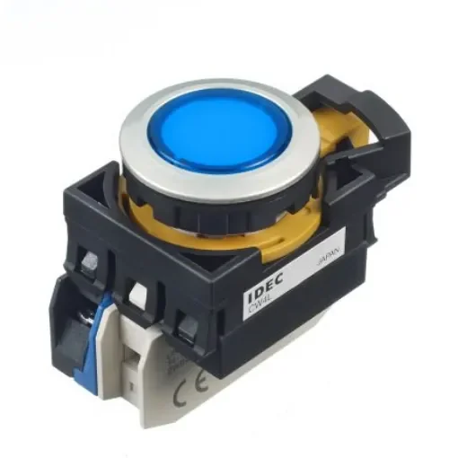 Idec CW Series Illuminated Push Button, Panel Mount, 22mm Cutout, SPST, IP65 - CW4L-M1E10Q4S product image