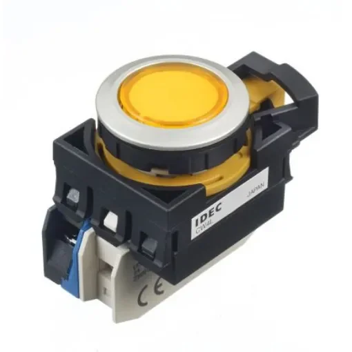 Idec CW Series Illuminated Push Button, Panel Mount, 22mm Cutout, SPST, IP65 - CW4L-M1E10Q4Y product image