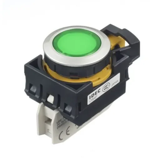 Idec CW Series Push Button, Panel Mount, 22mm Cutout, 230 / 240V ac/dc, IP66 - CW4P-1EQM4G product image