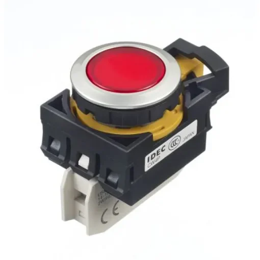 Idec CW Series Push Button, Panel Mount, 22mm Cutout, 230 / 240V ac/dc, IP66 - CW4P-1EQM4R product image