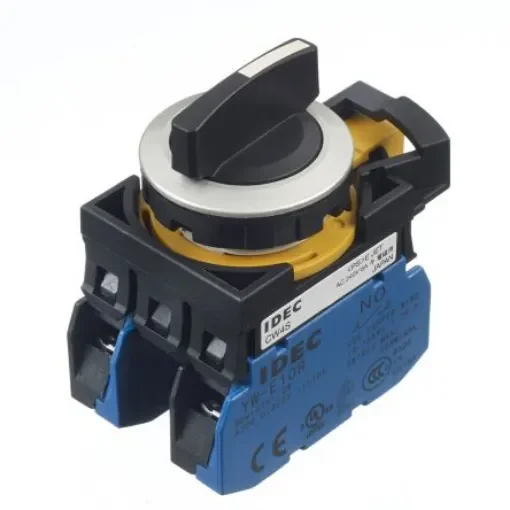 Idec Spring Return Selector Switch - (DPST) 22mm Cutout Diameter 3 Positions - CW4S-31E20 product image
