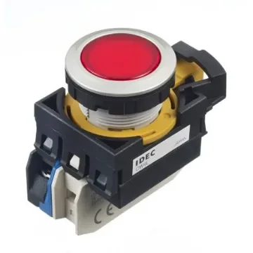 Idec CW Series Illuminated Push Button, Panel Mount, 22mm Cutout, SPST, IP65 - CW4L-A1E10Q4R product image