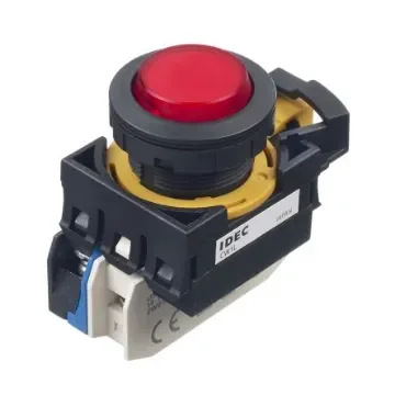 Idec CW Series Illuminated Push Button, Panel Mount, 22mm Cutout, SPST, IP65 - CW1L-A2E10Q4R product image