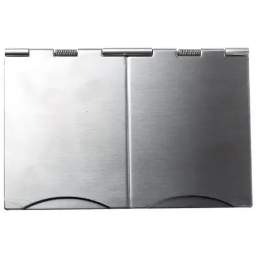 MK Electric Silver 2 Gang Plug Socket, 2 x 2P + E Poles, 13A, Type G - British - 742BSS product image