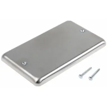 MK Electric 2 Gang Stainless Steel Blanking Plate - K3329BSS product image