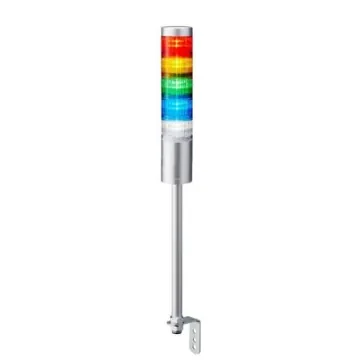 Patlite LR6 Series Coloured Signal Tower, 5 Lights, 24 V dc, Pole Mount - LR6-502LJNU-RYGBC product image
