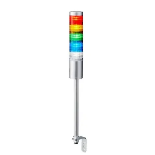 Patlite LR6 Series Coloured Signal Tower, 5 Lights, 24 V dc, Pole Mount - LR6-502LJNU-RYGBC product image