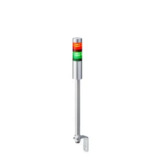Patlite LR4 Series Coloured Signal Tower, 2 Lights, 24 V dc, Pole Mount - LR4-202LJNU-RG product image