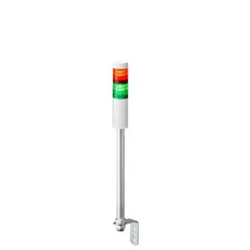 Patlite LR4 Series Coloured Signal Tower, 2 Lights, 24 V dc, Pole Mount - LR4-202LJNW-RG product image
