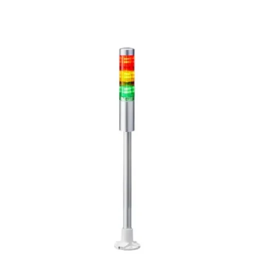 Patlite LR4 Series Coloured Signal Tower, 3 Lights, 24 V dc, Pole Mount - LR4-302PJNU-RYG product image