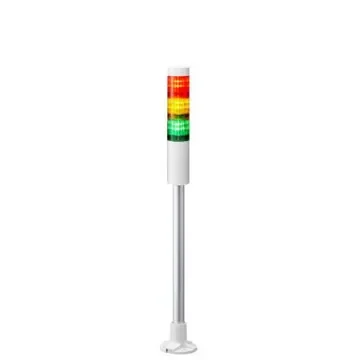 Patlite LR4 Series Coloured Signal Tower, 3 Lights, 24 V dc, Pole Mount - LR4-302PJNW-RYG product image