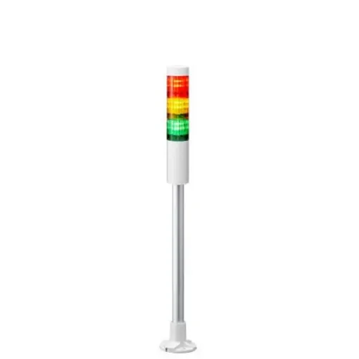 Patlite LR4 Series Coloured Signal Tower, 3 Lights, 24 V dc, Pole Mount - LR4-302PJNW-RYG product image
