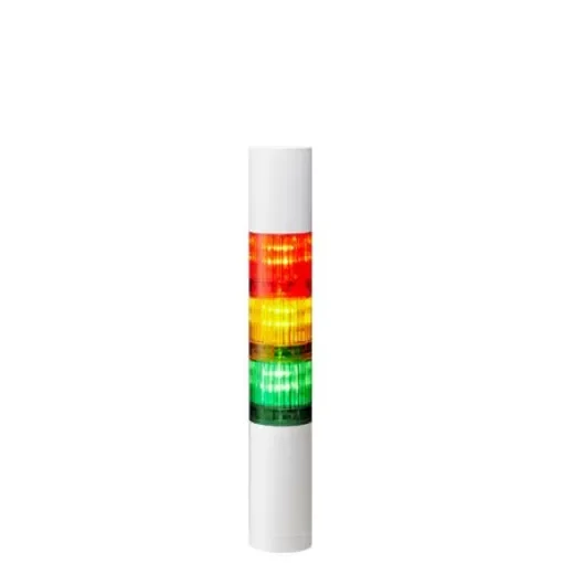 Patlite LR4 Series Coloured Buzzer Signal Tower, 3 Lights, 24 V dc, Direct Mount - LR4-302WJBW-RYG product image