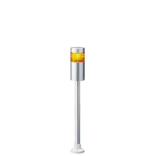 Patlite LR6 Series Yellow Signal Tower, 1 Lights, 24 V dc, Pole Mount - LR6-102PJNU-Y product image