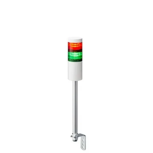 Patlite LR6 Series Coloured Signal Tower, 2 Lights, 24 V dc, Pole Mount - LR6-202LJNW-RG product image