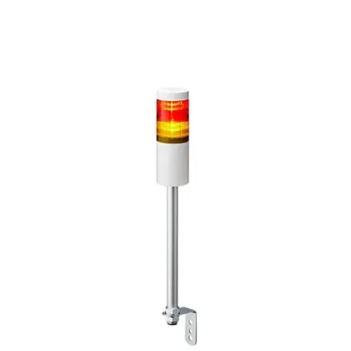 Patlite LR6 Series Coloured Signal Tower, 2 Lights, 24 V dc, Pole Mount - LR6-202LJNW-RY product image