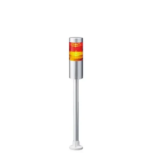 Patlite LR6 Series Coloured Signal Tower, 2 Lights, 24 V dc, Pole Mount - LR6-202PJNU-RY product image