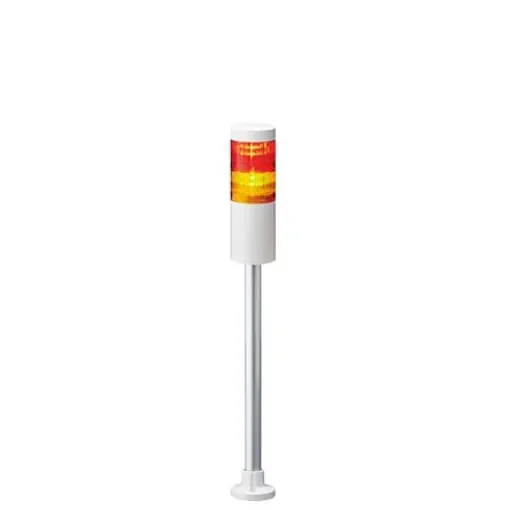 Patlite LR6 Series Coloured Signal Tower, 2 Lights, 24 V dc, Pole Mount - LR6-202PJNW-RY product image