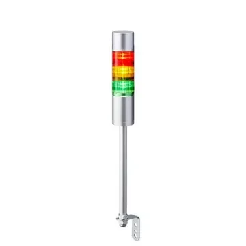 Patlite LR6 Series Coloured Buzzer Signal Tower, 3 Lights, 24 V dc, Pole Mount - LR6-302LJBU-RYG product image